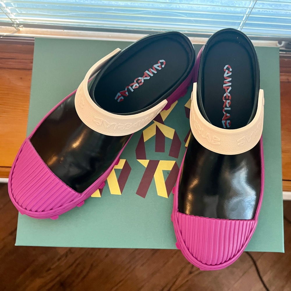 CAMPERLAB Black & Purple Clogs